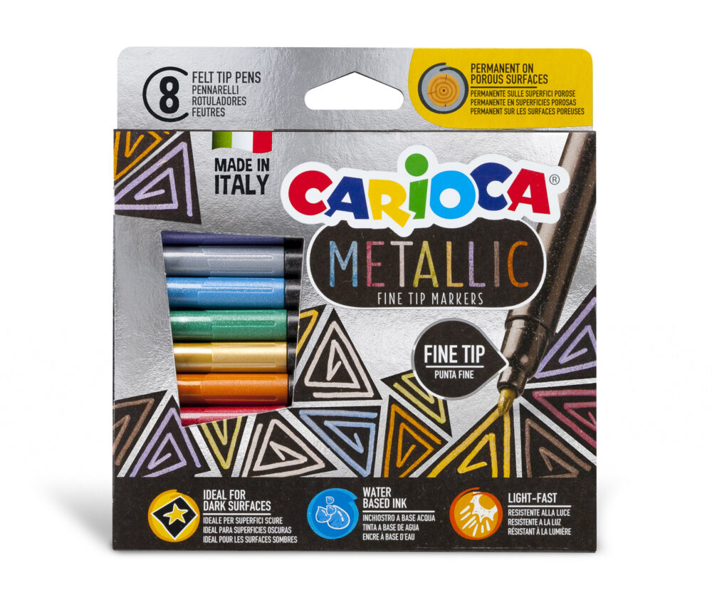 Carioca Filzstifte Metallic, 8 Stück