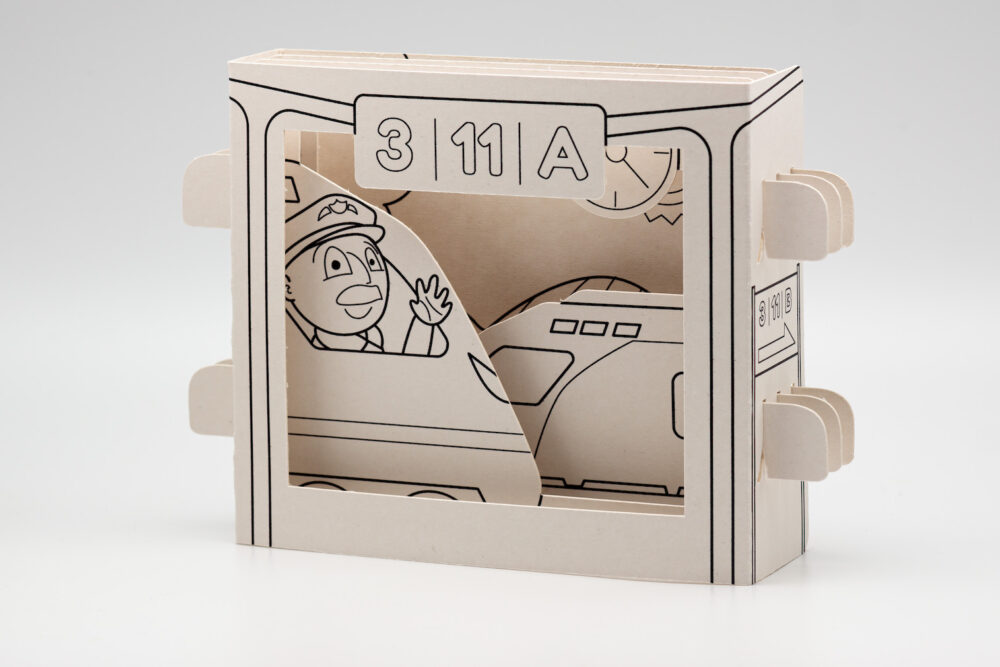 3D Malbuch " Wir nehmen den Zug"